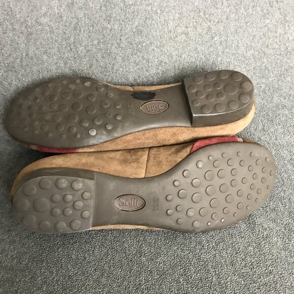 Sofft Brown Burgundy Suede Ballet Flats Womens Size 9.5M Bow Buckle Comfort Shoe - Picture 10 of 10